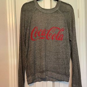 Long sleeve size medium heather gray Coca Cola brand tee.